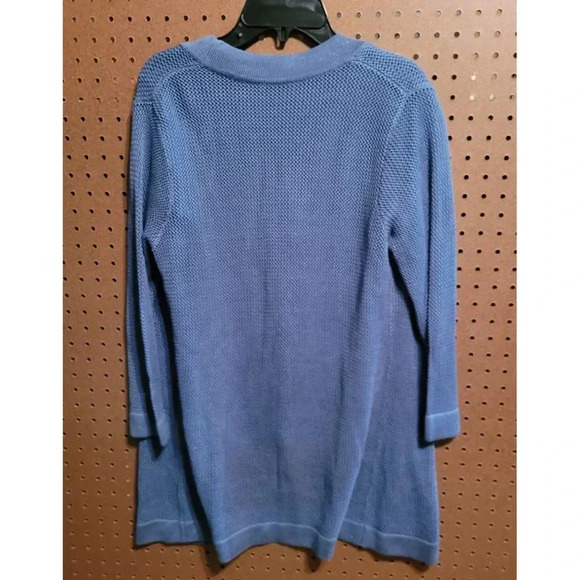Chico's Blue Shell with Mesh Cardigan Chico's Women's Size 0. - Picture 2 of 6